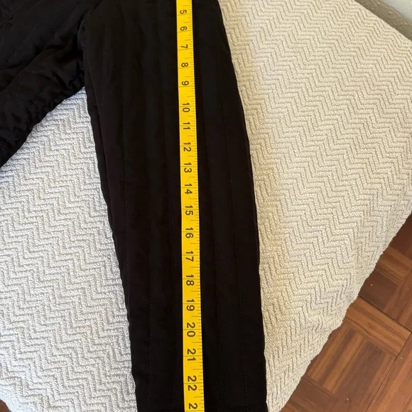 Braetan Black Quilted Women's Puffer Jacket with leather accents - Picture 7 of 11